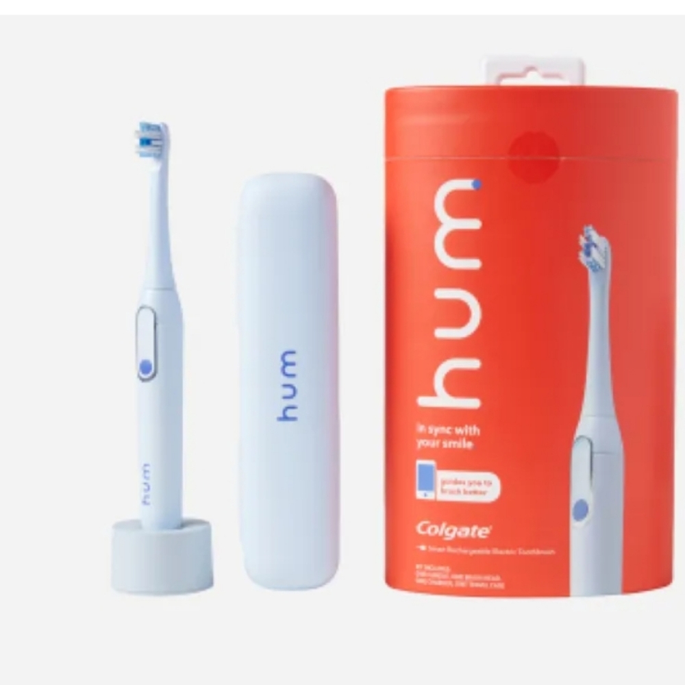 💜 HUM Colgate Electric Toothbrush Rechargeable New in Box with Travel Case